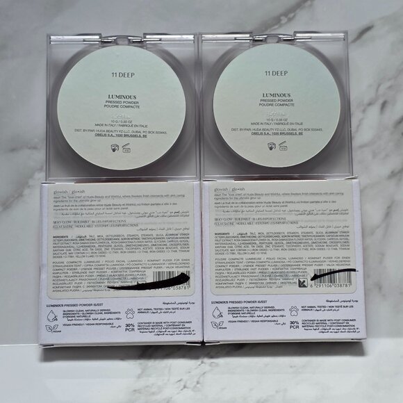2 x Glowish by Huda Beauty 11 DEEP Luminous Pressed Powder (0.30 oz. each) - Picture 5 of 5